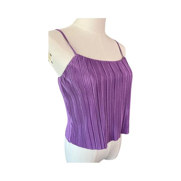 NWT Steve Madden Dahlia Purple Pleated Cami Top Nordstrom Size XS - Picture 4 of 7